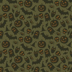 Halloween vector seamless pattern