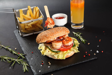 Shrimp burger