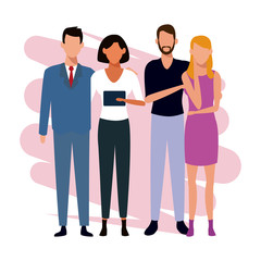 Obraz premium Young friends cartoon