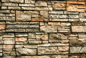 background wall of decorative stone brown texture