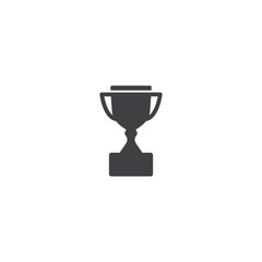 Trophy logo or icon vector design template