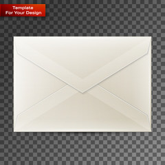 Blank envelope isolated on transparent background