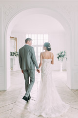 Stylish wedding in St. Petersburg. Russian wedding in European style in the Studio. Fine art in...