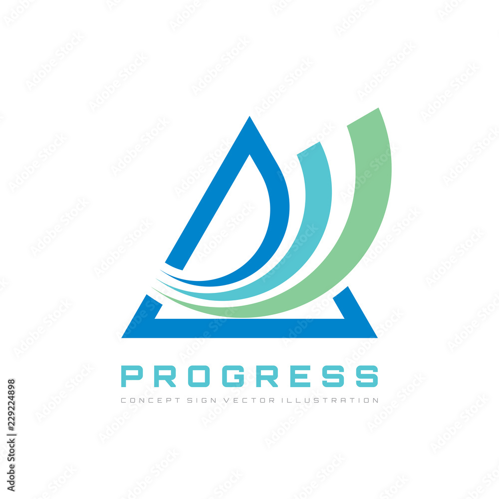 Poster abstract triangle - vector logo template concept illustration for corporate identity. pyramid sign. 