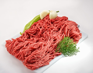 Minced meat on the table