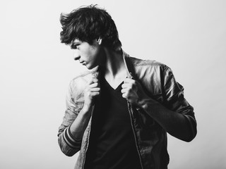 Portrait of handsome young man