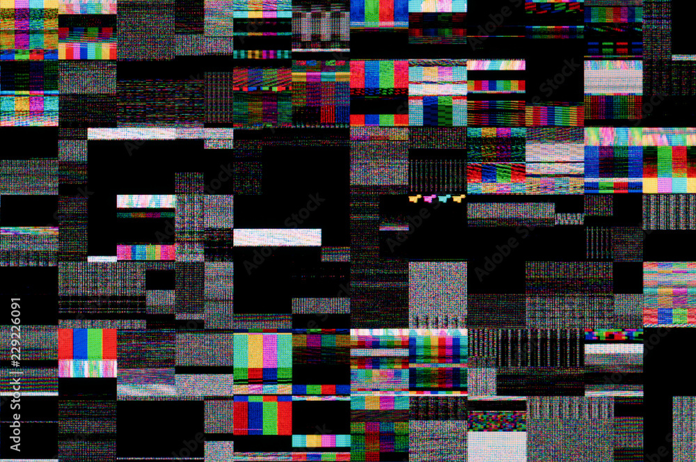 Fototapete pixel pattern of a digital glitch / abstract background, pattern of a digital glitch.
