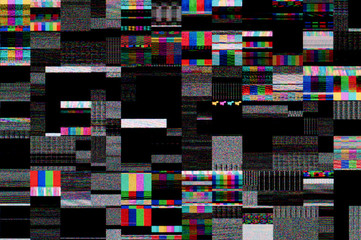 Pixel pattern of a digital glitch / Abstract background, pattern of a digital glitch. - obrazy, fototapety, plakaty
