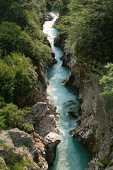 River in a canyon in Slovenia