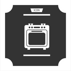 Oven icon vector isolated on white background.