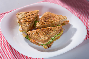 Sandwich on the plate 