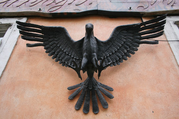 Black eagle statue