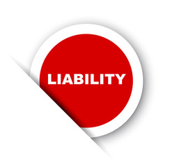 red vector banner liability