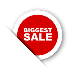 red vector banner biggest sale