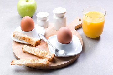 Fresh eggs for breakfast