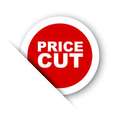 red vector banner price cut