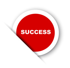 red vector banner success