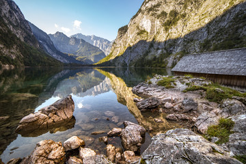 Fototapeta na wymiar Obersee Berchtesgadener Land Nationalpark