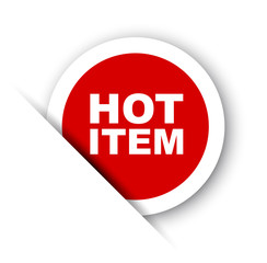 red vector banner hot item