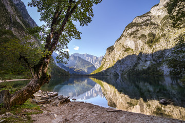Fototapeta na wymiar Obersee Berchtesgadener Land Nationalpark