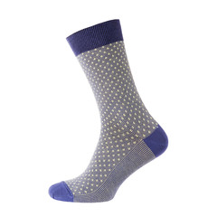 one male sock stands on a white background, volumetric sock, isolate