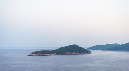 Kinira island at sunset