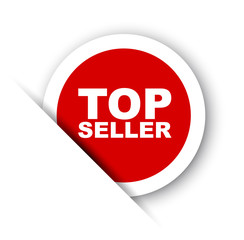 red vector banner top seller