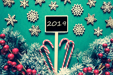 Black Christmas Sign, Lights, Text 2019, Retro Look