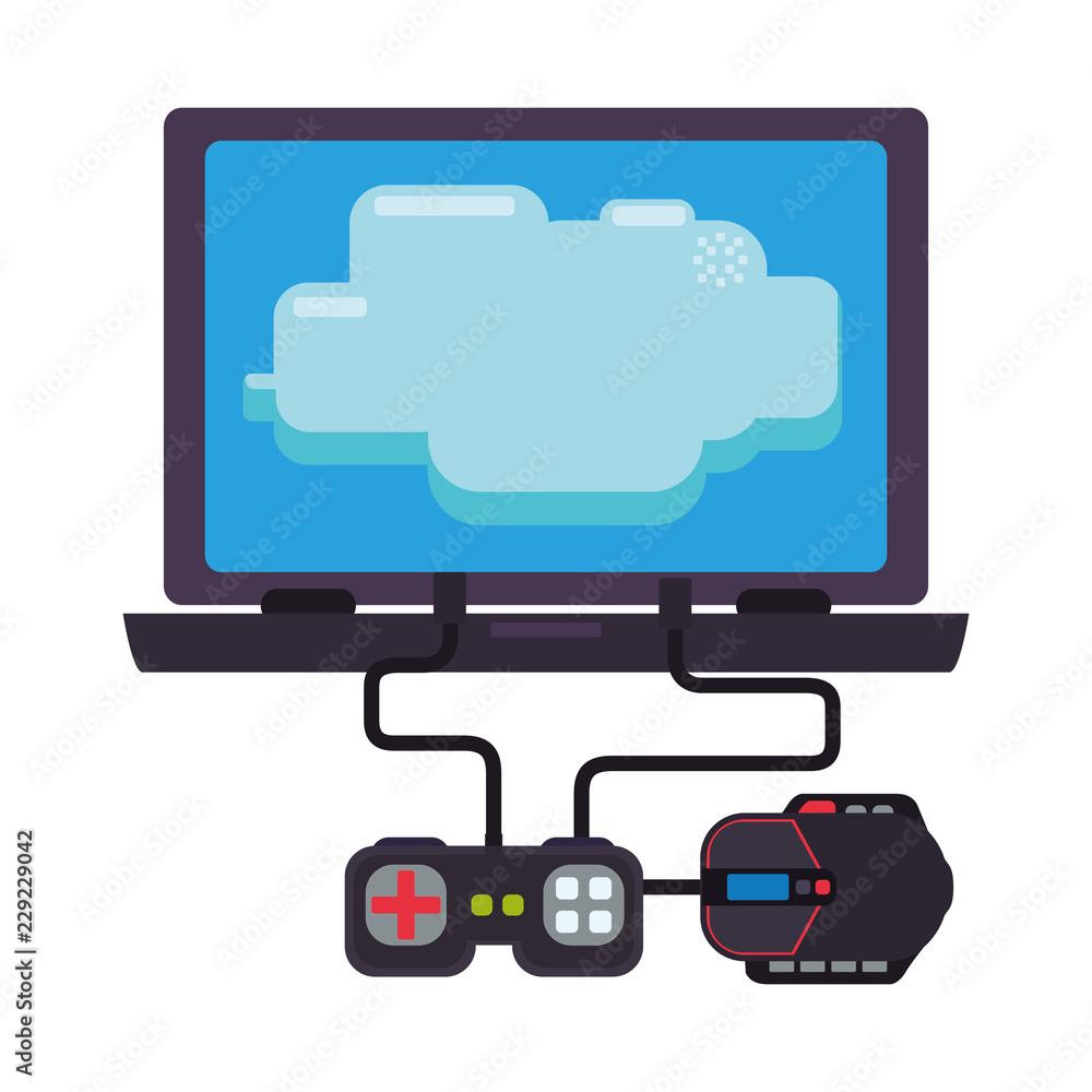 Poster laptop computer with video game controls