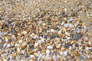 A lot of rocks on shore of Thassos Island