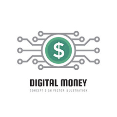 Mobile speed payment. Digital money dollar - concept business logo template vector illustration. Currency - creative sign. Design element.