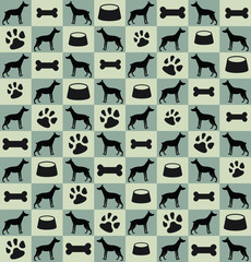 Dog pattern blue symbol texture
