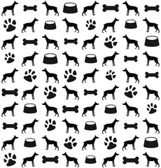 Dog pattern bnw symbol texture
