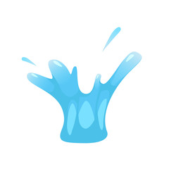 Splash of liquid, water, splutter. For illustrations, animation, cartoon style, vector, isolated
