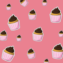 Cupcakes background cartoons