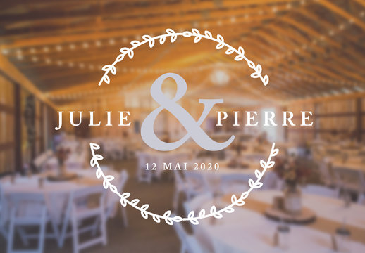 Ensemble de titres charmants pour mariage