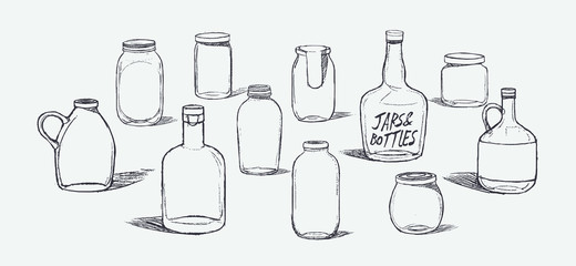 11 Jars and Bottles Set