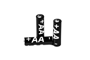 Black +AA batteries