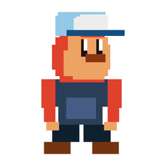 pixel video game character