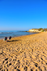 casuzze beach between marina di ragusa and punta secca, sicily, italy