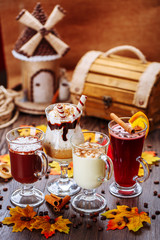 Beautifully cocktails in the restaurant. Photo for cocktail cards and menu