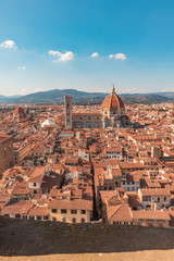 Fototapeta na wymiar panoramic view of florence italy