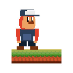 Obraz premium pixel video game