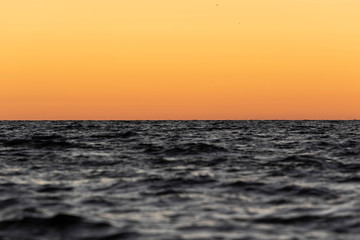 orange sky ocean sunset