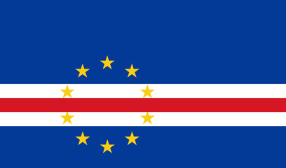 The flag of Cape Verde. Vector illustration. World flag