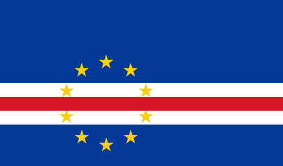 The flag of Cape Verde. Vector illustration. World flag