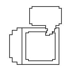 screen speech bubble pixel linear