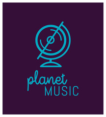 logo, identité de marque pour musique du monde, radio, disque
