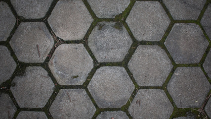 Hexagon concrete block