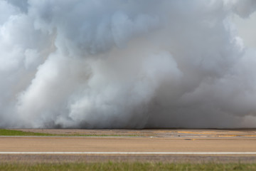 Thick smoke clouds